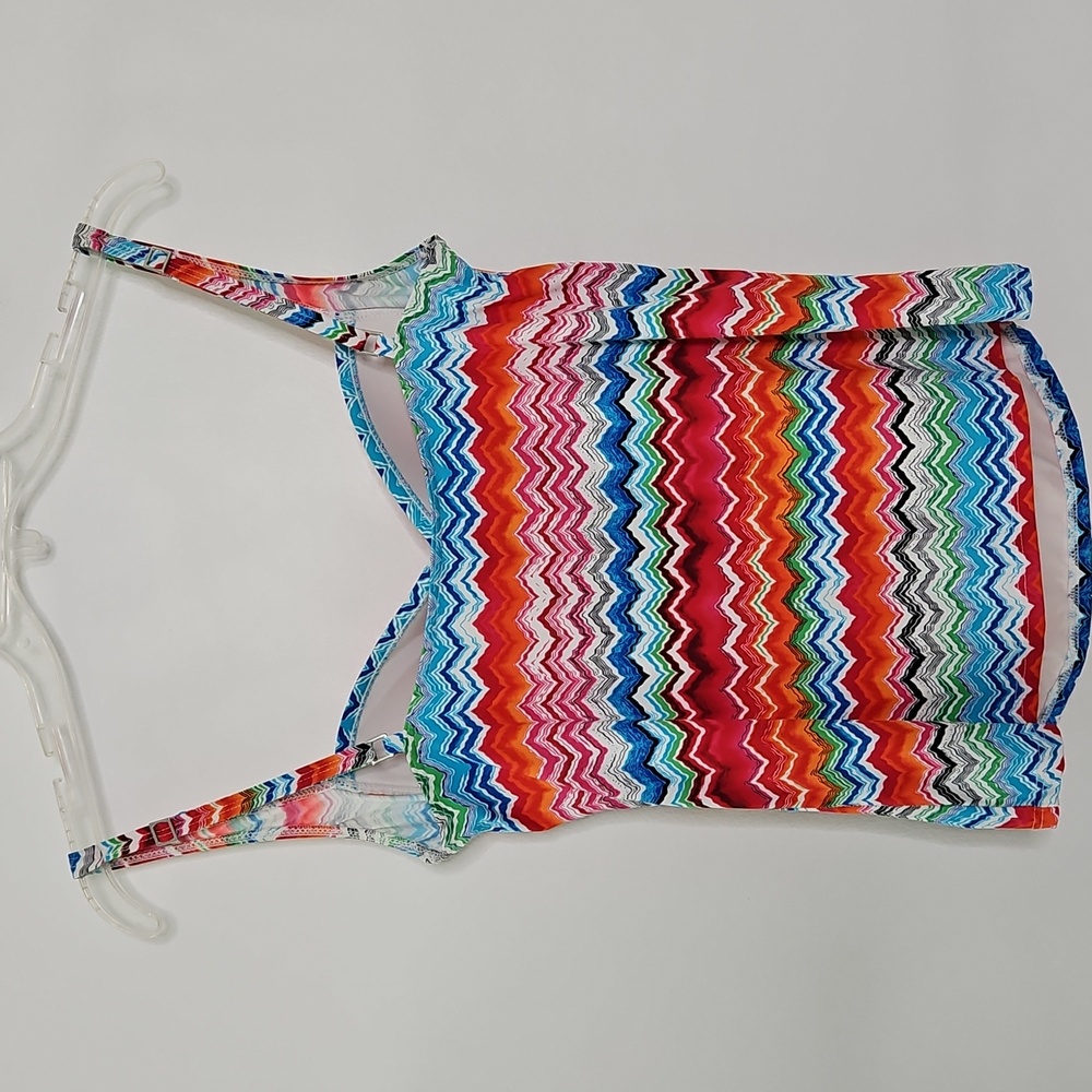 LaBlanca Tankini Top Multicolor Ruching Size 8 - Picture 8 of 12